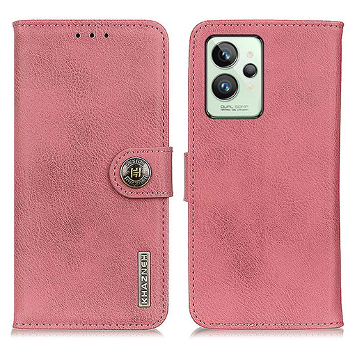 Leather Case Stands Flip Cover Holder K02Z for Realme GT2 Pro 5G Pink