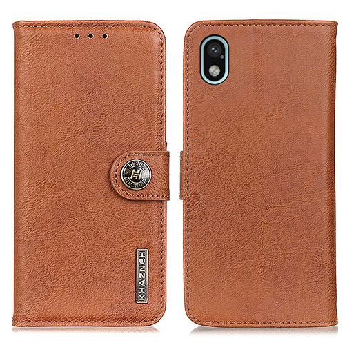 Leather Case Stands Flip Cover Holder K02Z for Sony Xperia Ace III Brown