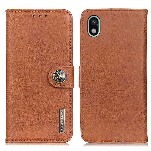 Leather Case Stands Flip Cover Holder K02Z for Sony Xperia Ace III SO-53C Brown