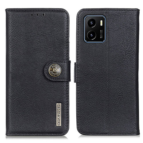 Leather Case Stands Flip Cover Holder K02Z for Vivo Y01A Black