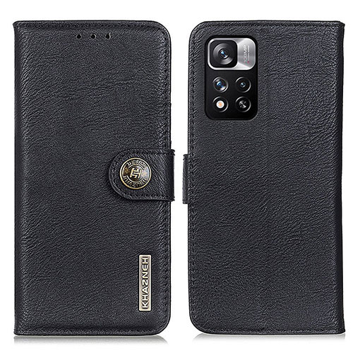 Leather Case Stands Flip Cover Holder K02Z for Xiaomi Mi 11i 5G (2022) Black