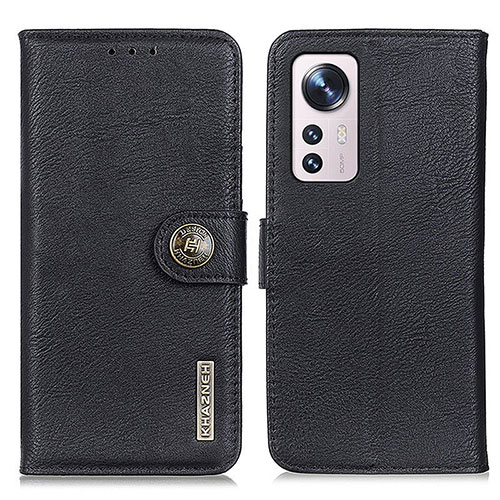 Leather Case Stands Flip Cover Holder K02Z for Xiaomi Mi 12 Lite 5G Black