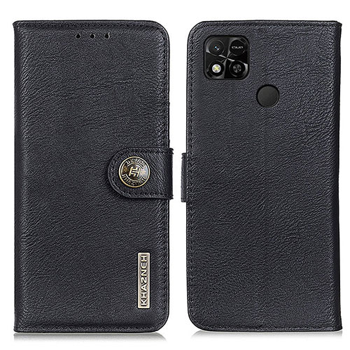 Leather Case Stands Flip Cover Holder K02Z for Xiaomi POCO C31 Black