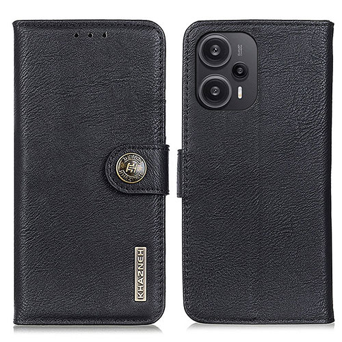 Leather Case Stands Flip Cover Holder K02Z for Xiaomi Redmi Note 12 Turbo 5G Black