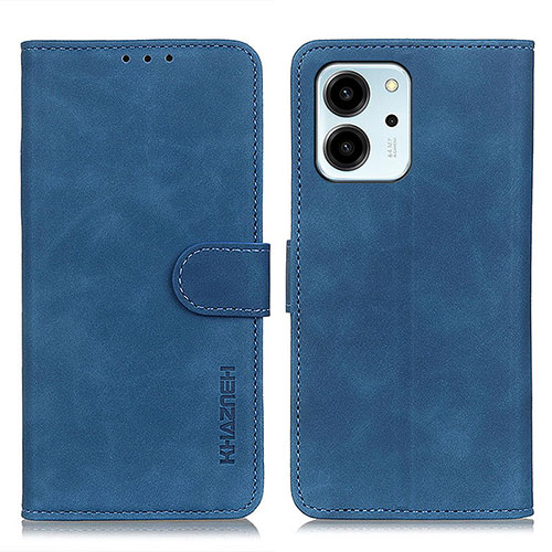 Leather Case Stands Flip Cover Holder K03Z for Huawei Honor 80 SE 5G Blue