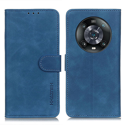 Leather Case Stands Flip Cover Holder K03Z for Huawei Honor Magic4 Pro 5G Blue