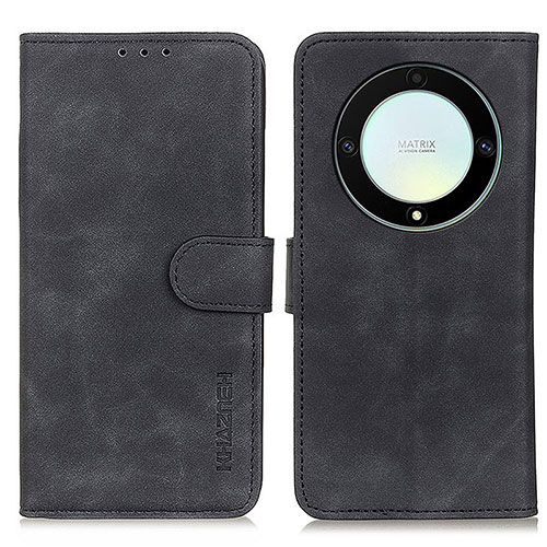 Leather Case Stands Flip Cover Holder K03Z for Huawei Honor Magic5 Lite 5G Black