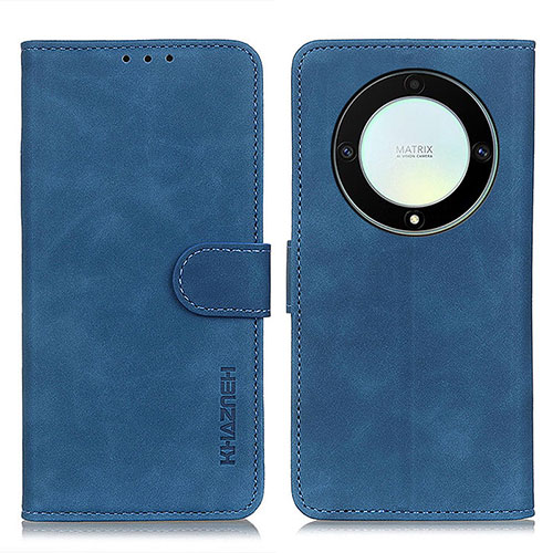 Leather Case Stands Flip Cover Holder K03Z for Huawei Honor Magic5 Lite 5G Blue