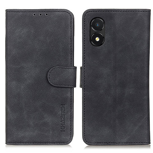 Leather Case Stands Flip Cover Holder K03Z for Huawei Honor X5 Black