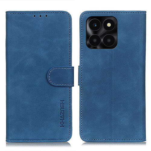 Leather Case Stands Flip Cover Holder K03Z for Huawei Honor X6a Blue