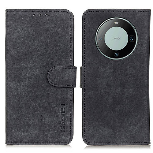 Leather Case Stands Flip Cover Holder K03Z for Huawei Mate 60 Black