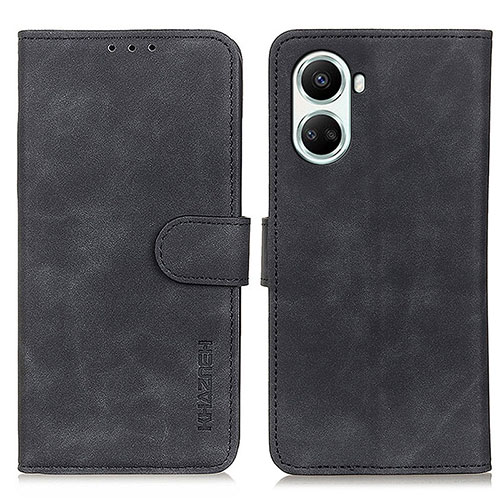 Leather Case Stands Flip Cover Holder K03Z for Huawei Nova 10 SE Black