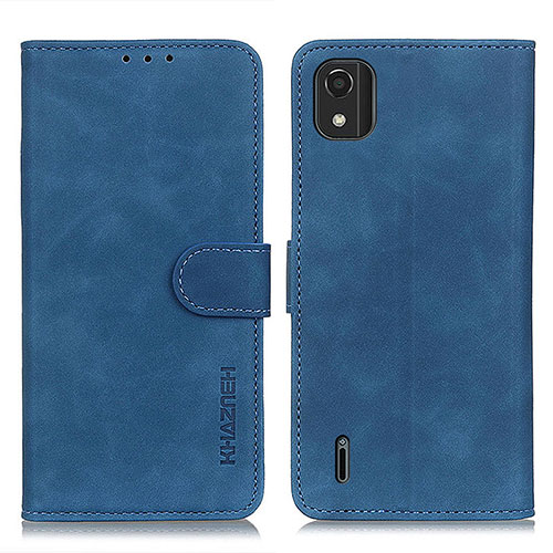 Leather Case Stands Flip Cover Holder K03Z for Nokia C2 2nd Edition Blue