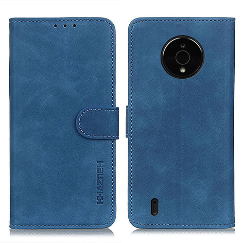 Leather Case Stands Flip Cover Holder K03Z for Nokia C200 Blue