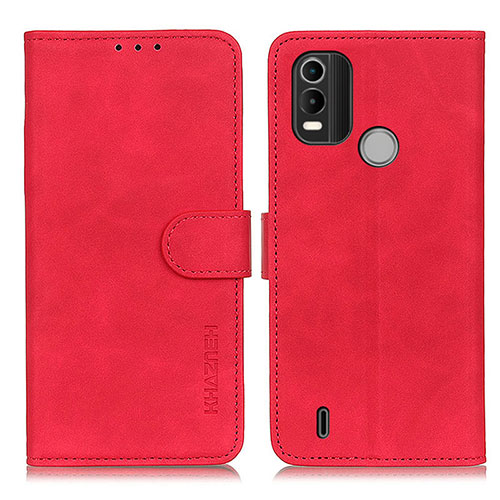 Leather Case Stands Flip Cover Holder K03Z for Nokia C21 Plus Red