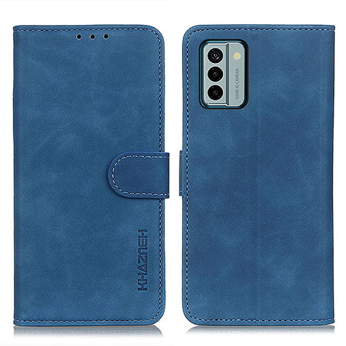 Leather Case Stands Flip Cover Holder K03Z for Nokia G22 Blue