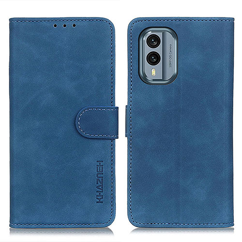 Leather Case Stands Flip Cover Holder K03Z for Nokia X30 5G Blue