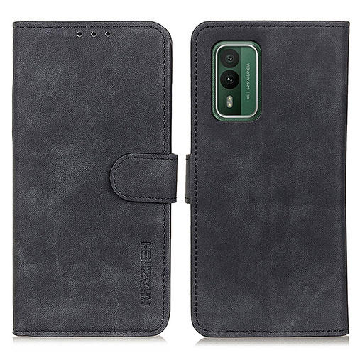 Leather Case Stands Flip Cover Holder K03Z for Nokia XR21 Black