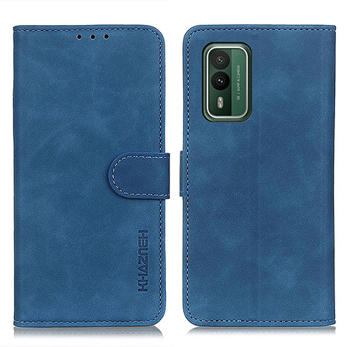 Leather Case Stands Flip Cover Holder K03Z for Nokia XR21 Blue