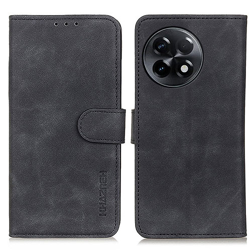 Leather Case Stands Flip Cover Holder K03Z for OnePlus Ace 2 5G Black