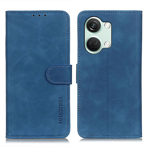 Leather Case Stands Flip Cover Holder K03Z for OnePlus Ace 2V 5G Blue