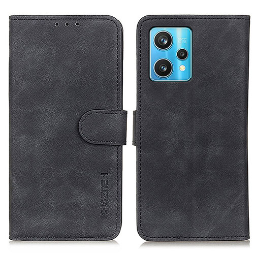 Leather Case Stands Flip Cover Holder K03Z for Realme 9 4G Black