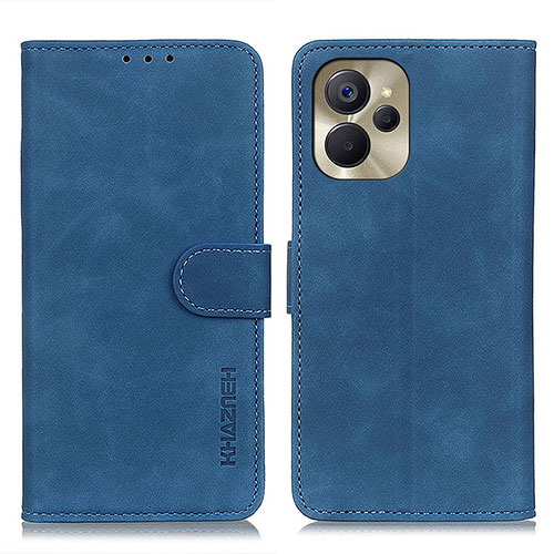 Leather Case Stands Flip Cover Holder K03Z for Realme 9i 5G Blue