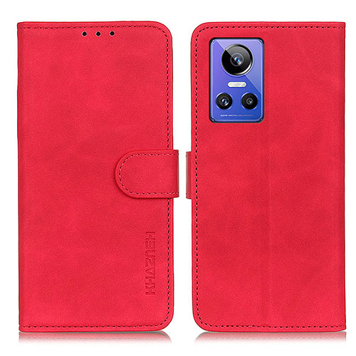 Leather Case Stands Flip Cover Holder K03Z for Realme GT Neo3 5G Red