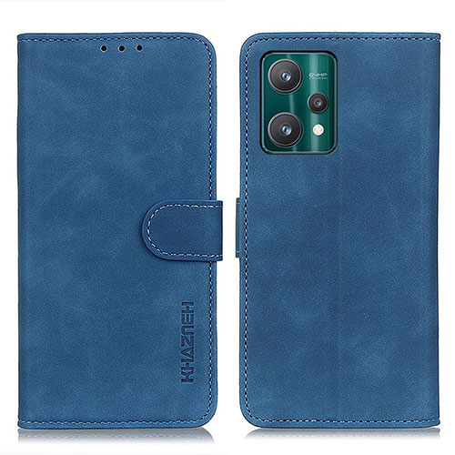 Leather Case Stands Flip Cover Holder K03Z for Realme V25 5G Blue