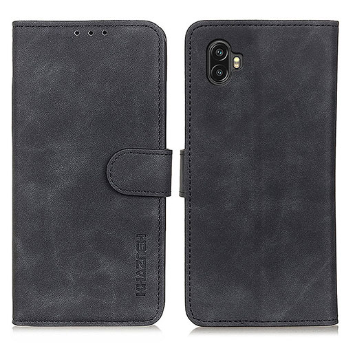 Leather Case Stands Flip Cover Holder K03Z for Samsung Galaxy XCover 6 Pro 5G Black