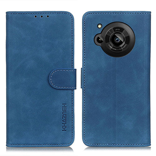 Leather Case Stands Flip Cover Holder K03Z for Sharp Aquos R7 Blue