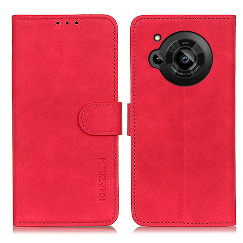 Leather Case Stands Flip Cover Holder K03Z for Sharp Aquos R7 Red