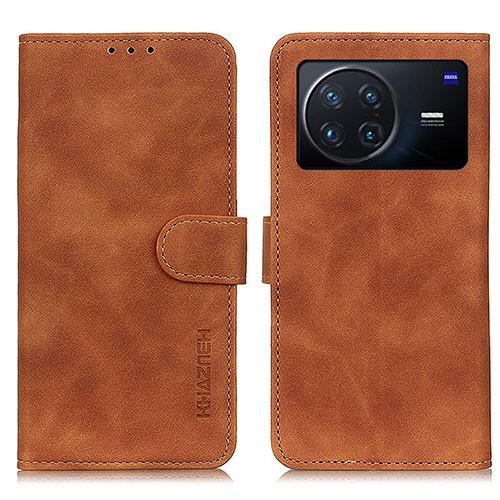 Leather Case Stands Flip Cover Holder K03Z for Vivo X Note Brown