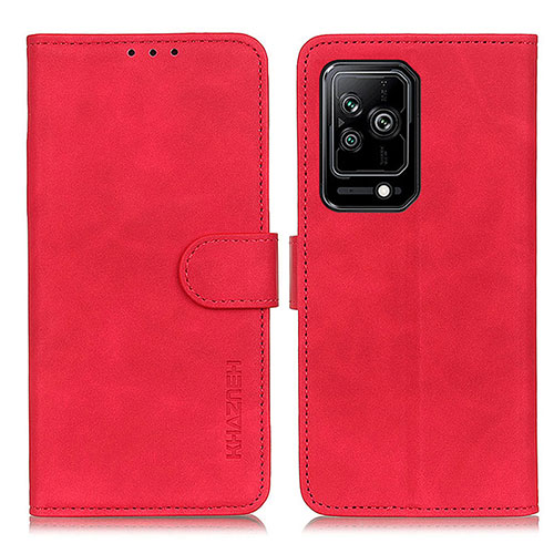 Leather Case Stands Flip Cover Holder K03Z for Xiaomi Black Shark 5 Pro 5G Red