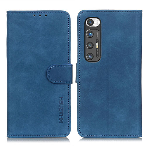 Leather Case Stands Flip Cover Holder K03Z for Xiaomi Mi 10S 5G Blue