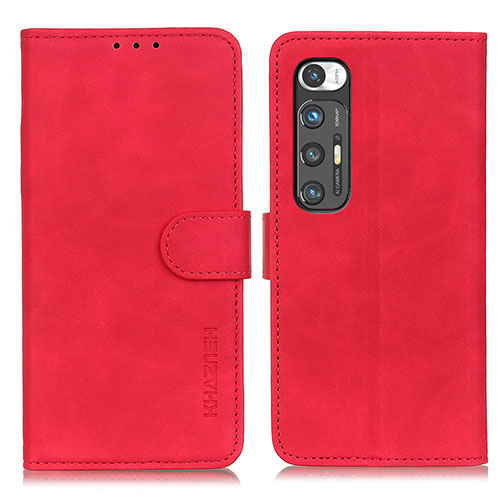 Leather Case Stands Flip Cover Holder K03Z for Xiaomi Mi 10S 5G Red