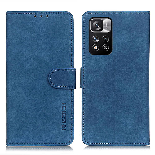 Leather Case Stands Flip Cover Holder K03Z for Xiaomi Mi 11i 5G (2022) Blue