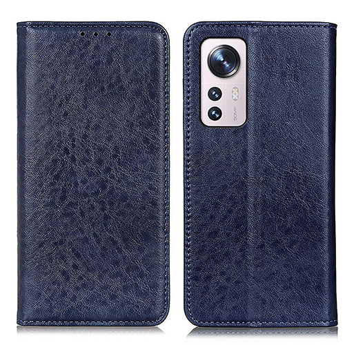 Leather Case Stands Flip Cover Holder K03Z for Xiaomi Mi 12 Lite 5G Blue