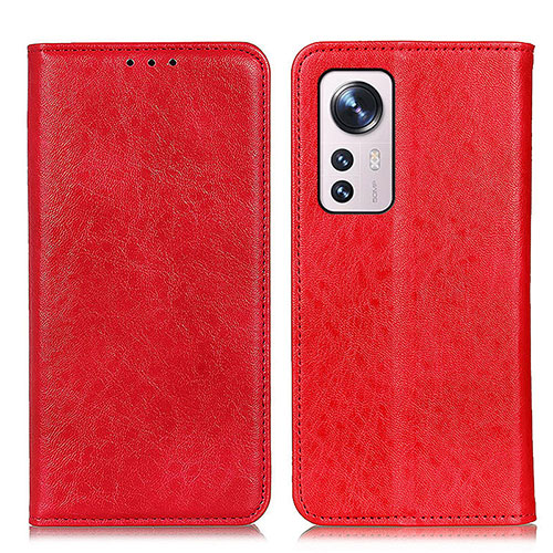 Leather Case Stands Flip Cover Holder K03Z for Xiaomi Mi 12 Lite 5G Red