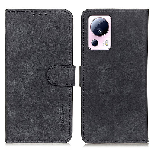 Leather Case Stands Flip Cover Holder K03Z for Xiaomi Mi 12 Lite NE 5G Black