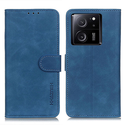 Leather Case Stands Flip Cover Holder K03Z for Xiaomi Mi 13T Pro 5G Blue