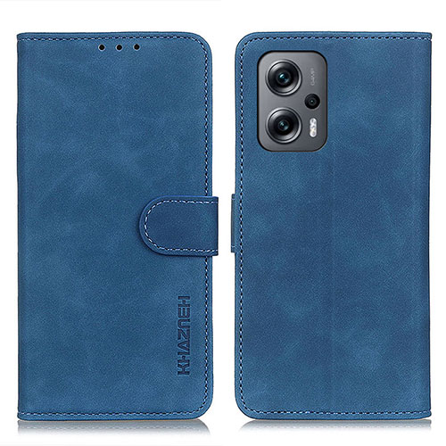 Leather Case Stands Flip Cover Holder K03Z for Xiaomi Poco X4 GT 5G Blue