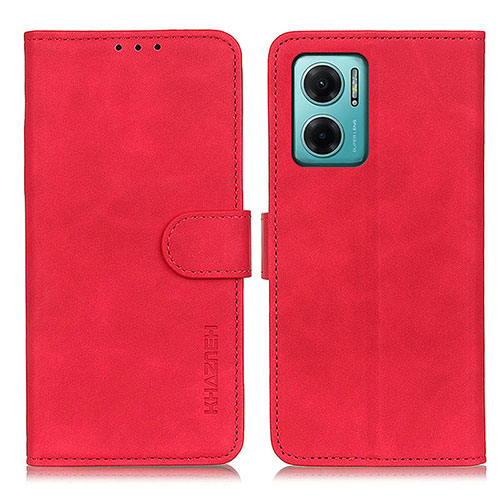 Leather Case Stands Flip Cover Holder K03Z for Xiaomi Redmi 10 Prime Plus 5G Red