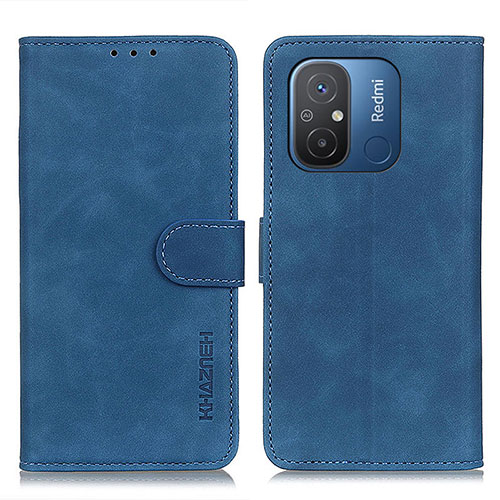 Leather Case Stands Flip Cover Holder K03Z for Xiaomi Redmi 11A 4G Blue