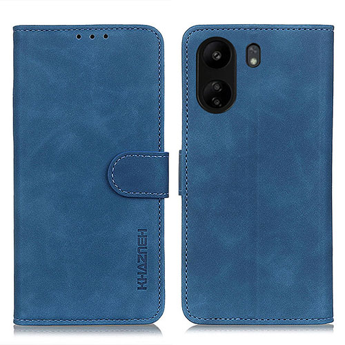 Leather Case Stands Flip Cover Holder K03Z for Xiaomi Redmi 13C Blue