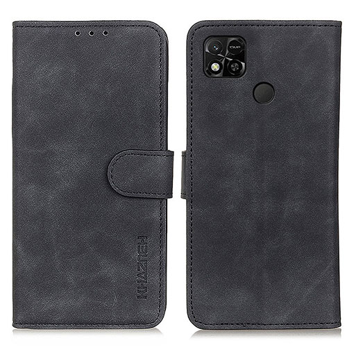 Leather Case Stands Flip Cover Holder K03Z for Xiaomi Redmi 9 Activ Black