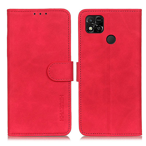 Leather Case Stands Flip Cover Holder K03Z for Xiaomi Redmi 9 Activ Red