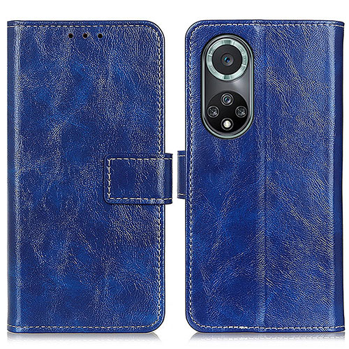 Leather Case Stands Flip Cover Holder K04Z for Huawei Honor 50 Pro 5G Blue