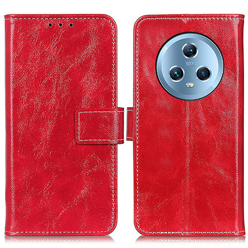 Leather Case Stands Flip Cover Holder K04Z for Huawei Honor Magic5 5G Red