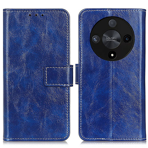 Leather Case Stands Flip Cover Holder K04Z for Huawei Honor Magic6 Lite 5G Blue